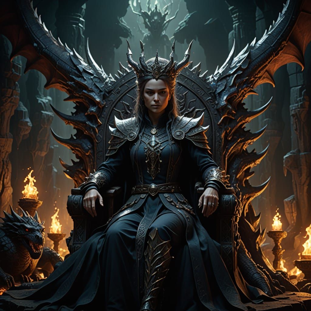 Primordial Light Queen on Dragon Skull Throne