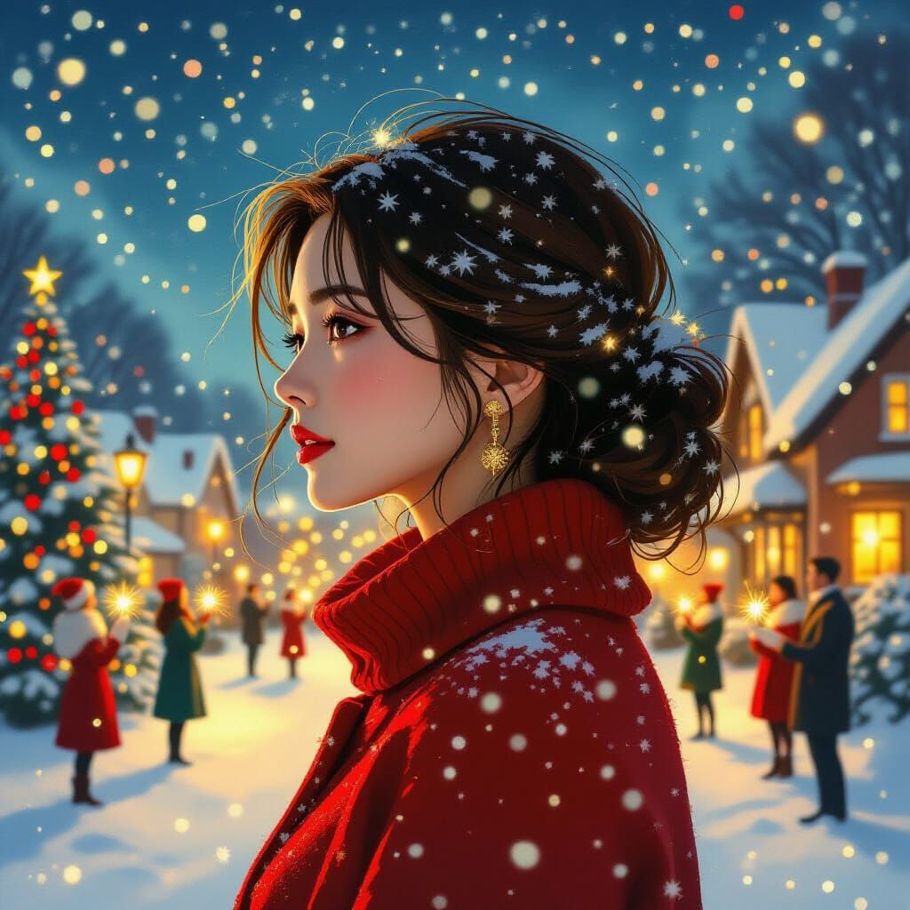 Nostalgic Christmas Memories Reflected in Silhouette