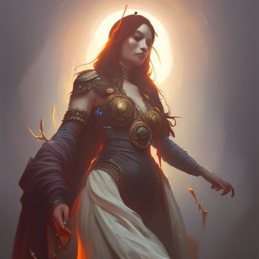 Queen of Death Portrait in Hyperdetailed Style