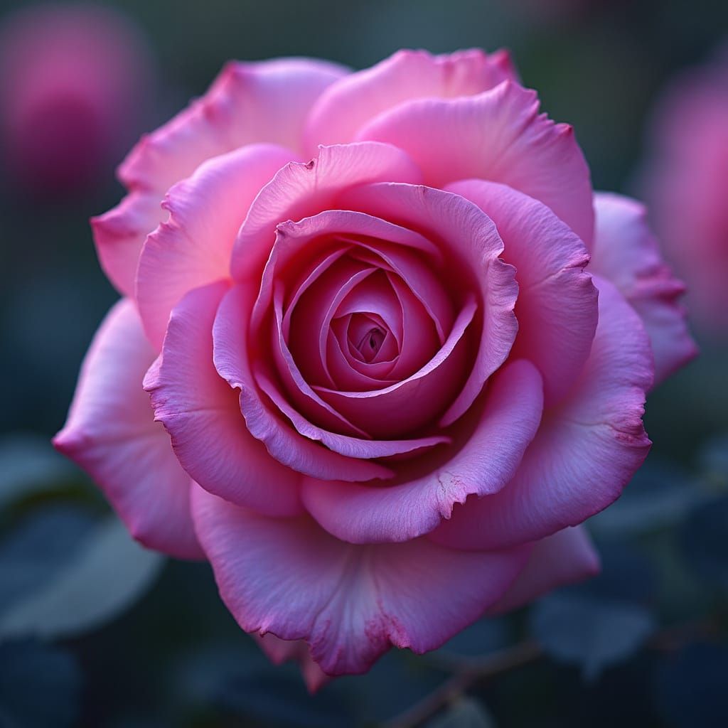 Vibrant Purple Rose in Single Color Palette