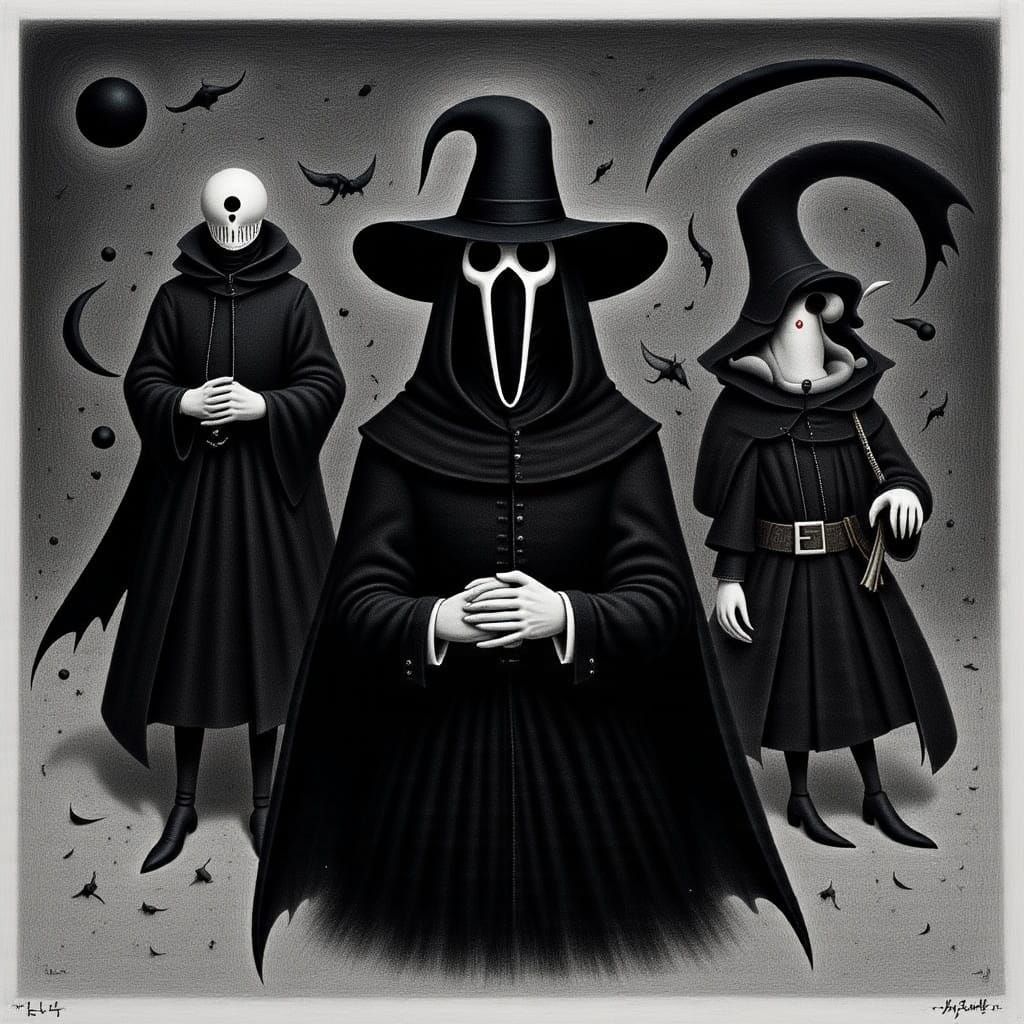 Creepy Medieval Plague Doctor Portrait