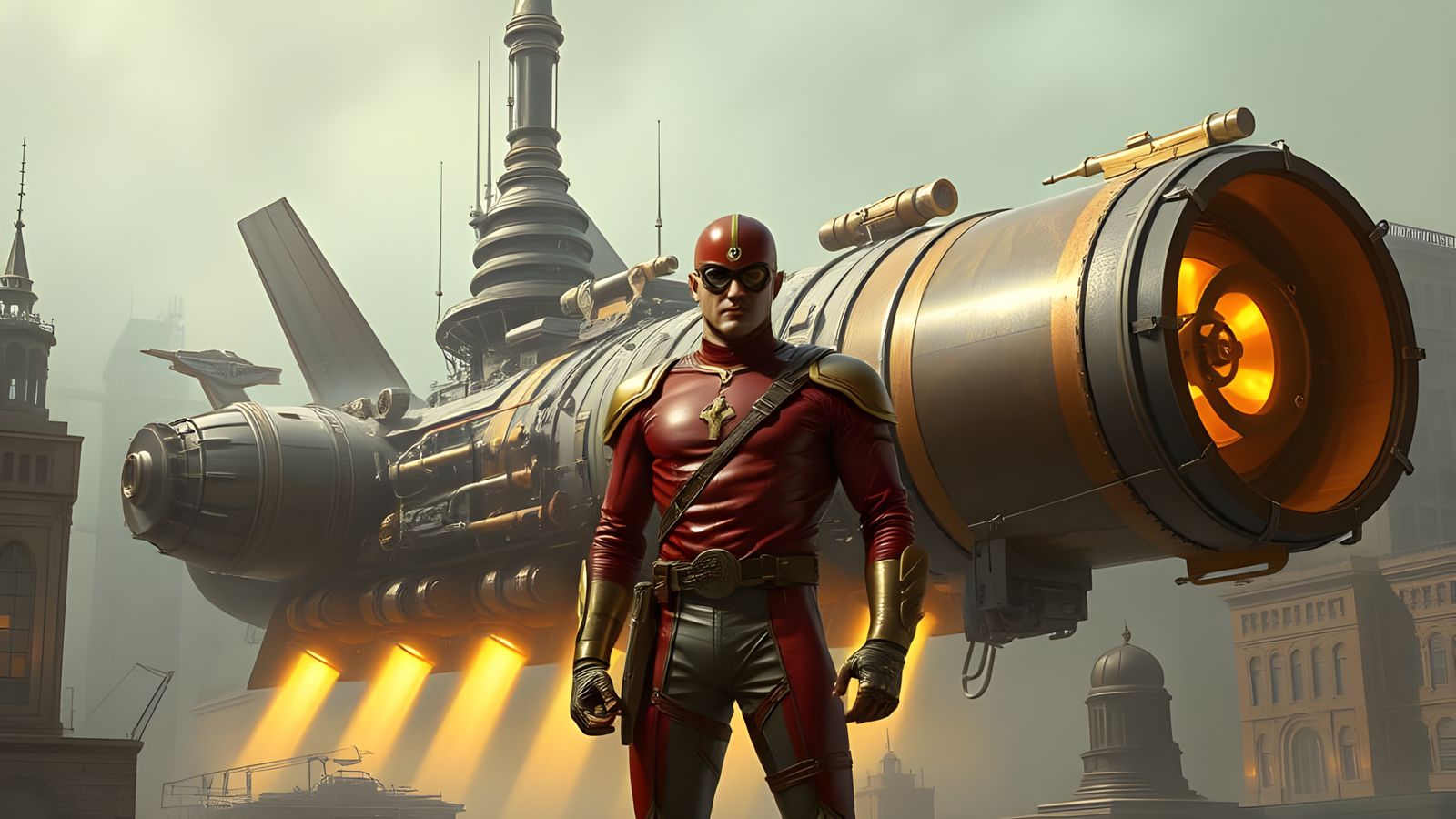Flash Gordon III in Steampunk Spacecraft