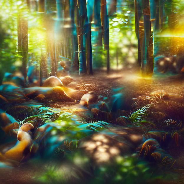 Sunlit Summer Forest: Film Photography Aesthetic