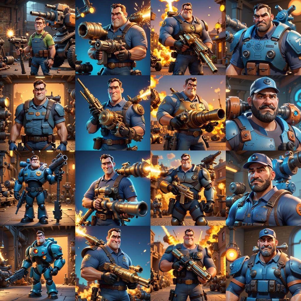 Heroic Figure in Pixar Style 3D Art