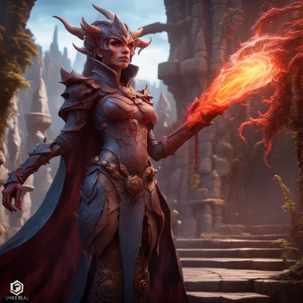 Detailed Githzerai Matte Painting in Deep Color