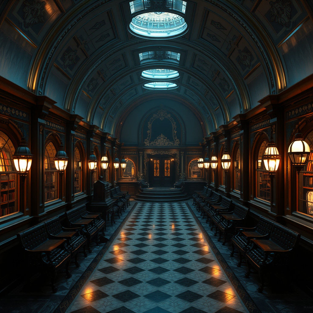 Neon Fractal Peony with Ribbons and Swirls