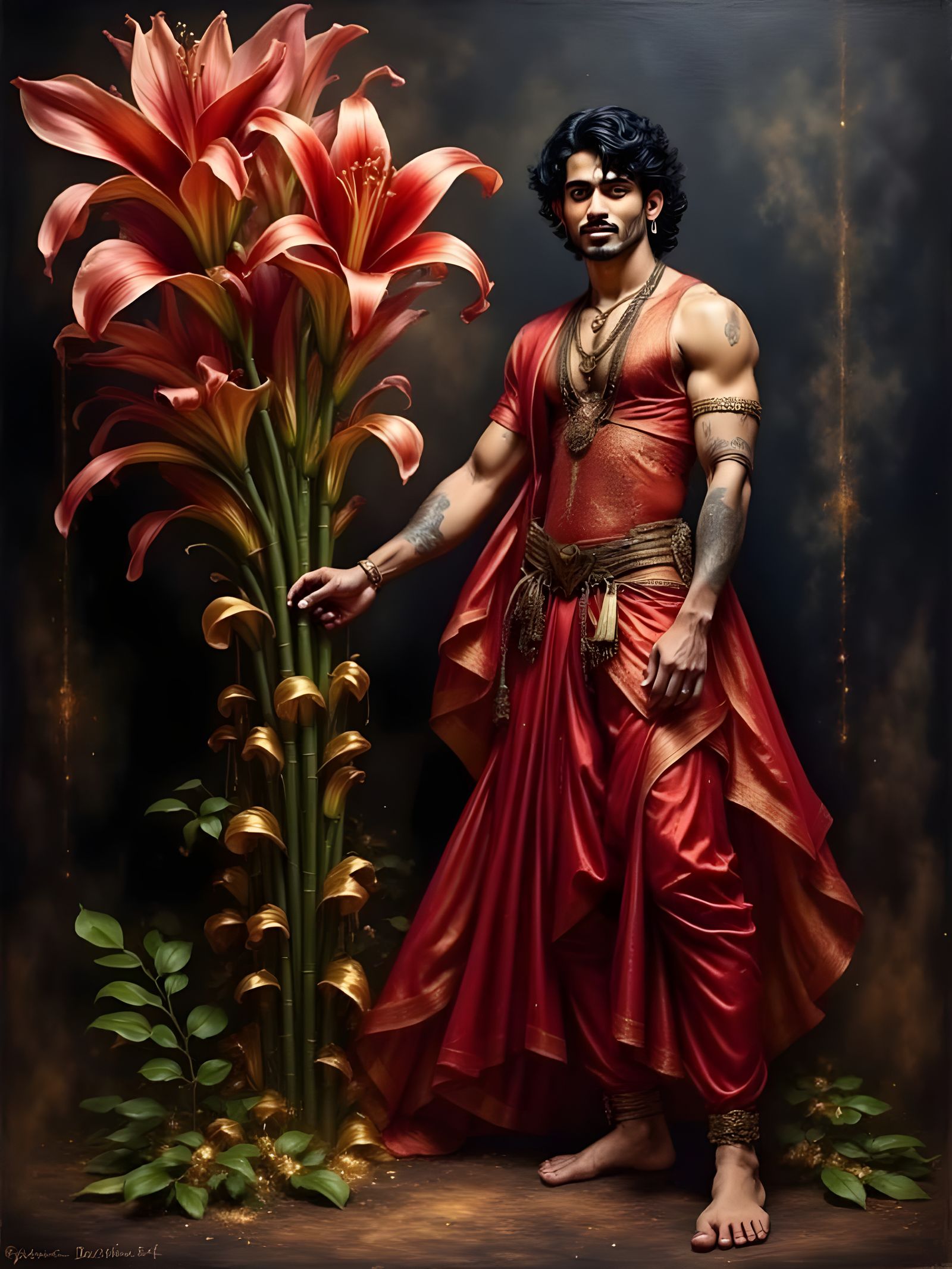 Majestic Indian Prince Amidst Golden Glory