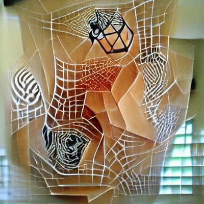 Cubist Spider Web: Abstract Geometric Art
