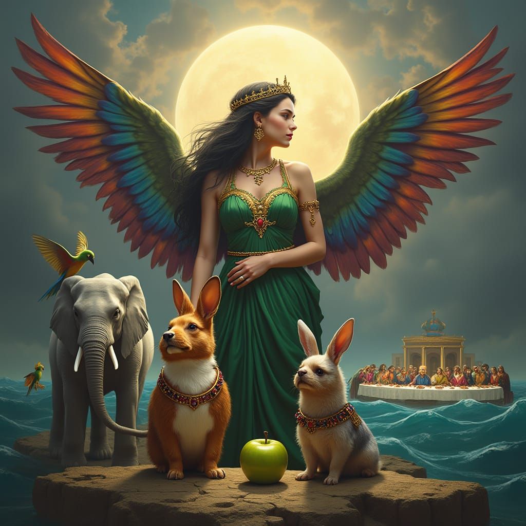 Eos and Noah's Ark in a Fantastical Flood