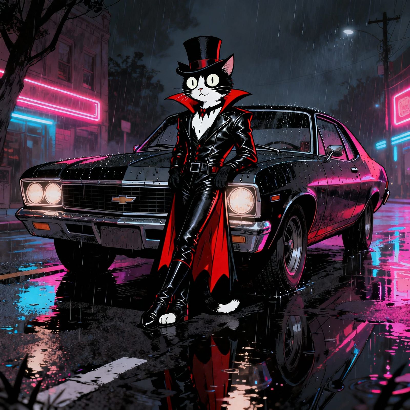 1976 Chevy Nova and Vampire Brat