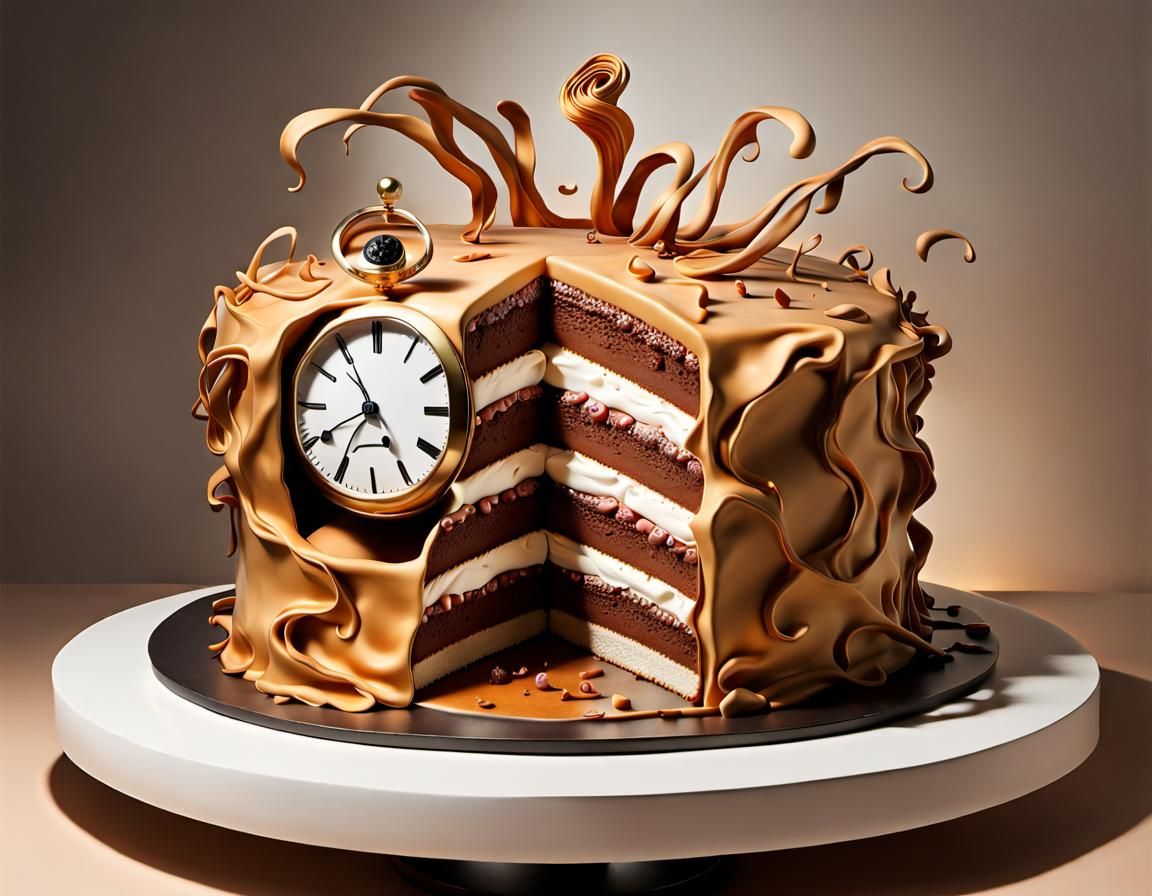 Surreal Cake Sculpture in Dali Style