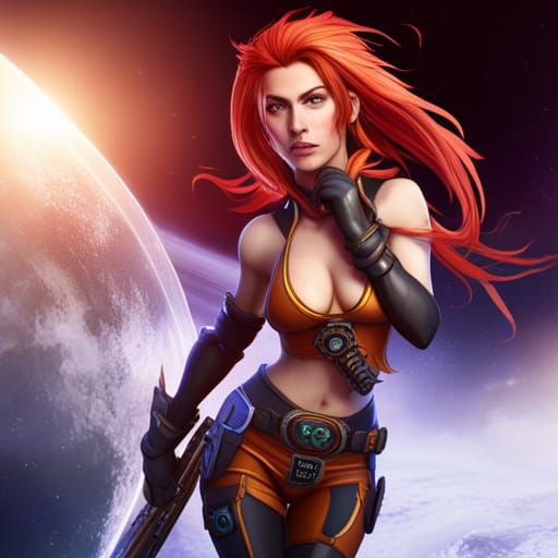 Epic Space Pirate in Detailed Matte Painting