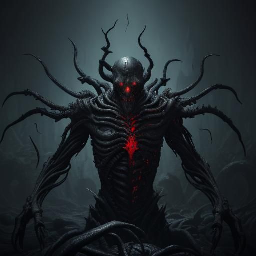 Eerie Dark Fantasy Vessel in Gothic Industrial Style