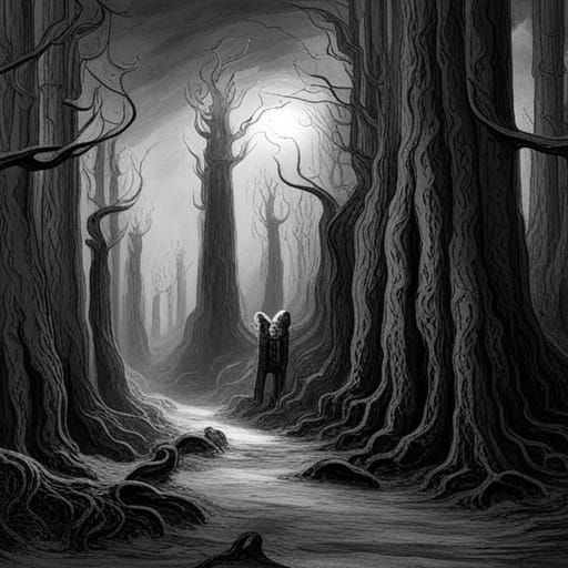 Terrifying Forest of Screaming Faces