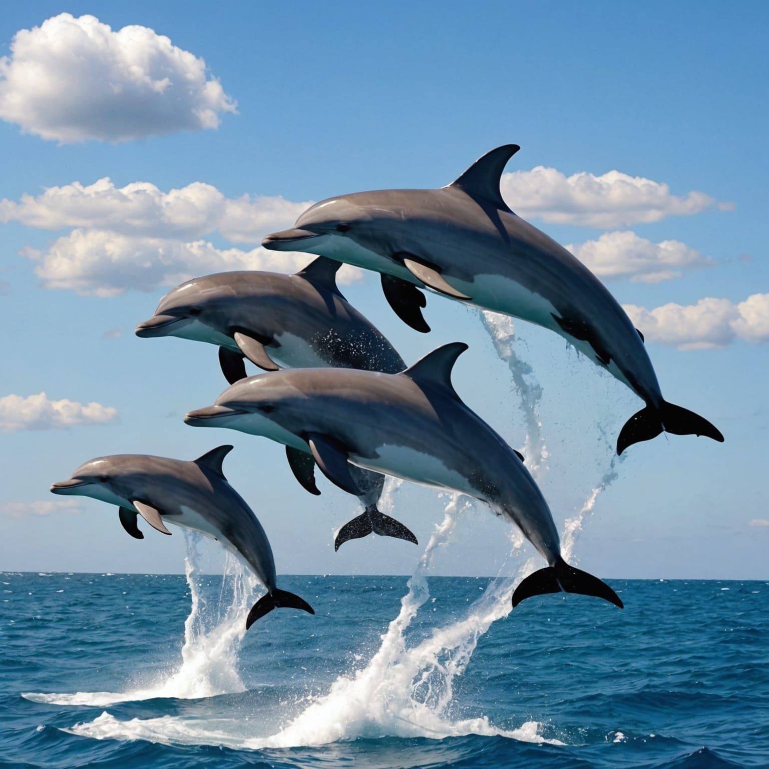 Dolphins Flying