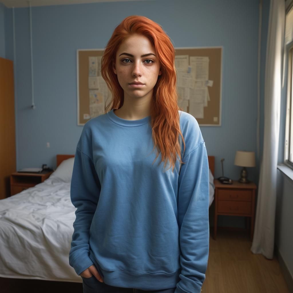 Israeli Girl in College Dorm Room Painting