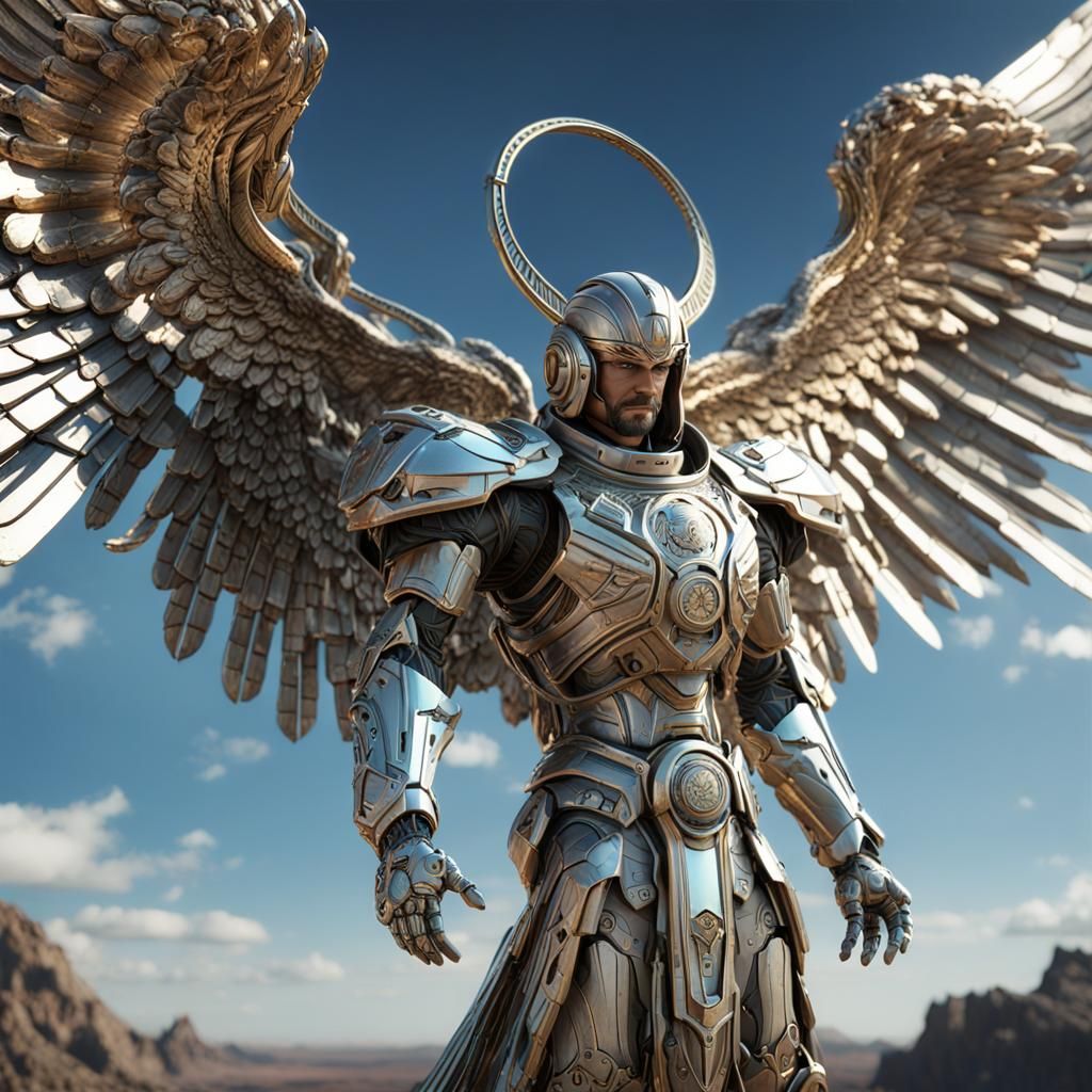 Archangel Michael Archangel Raphael Archangel Gabriel Archangel Uriel Archangel Metatron standing on the earth with thei...