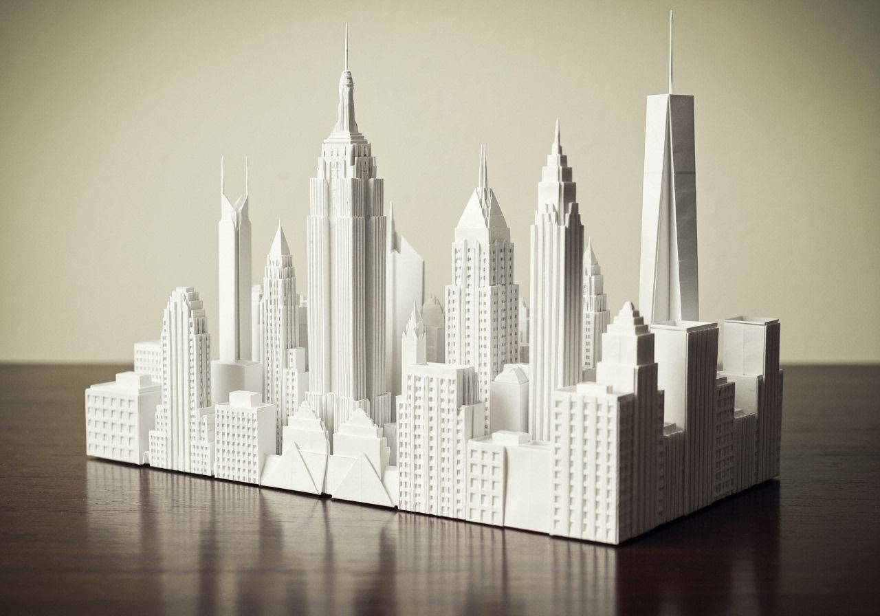 Origami New York Skyline Sculpture