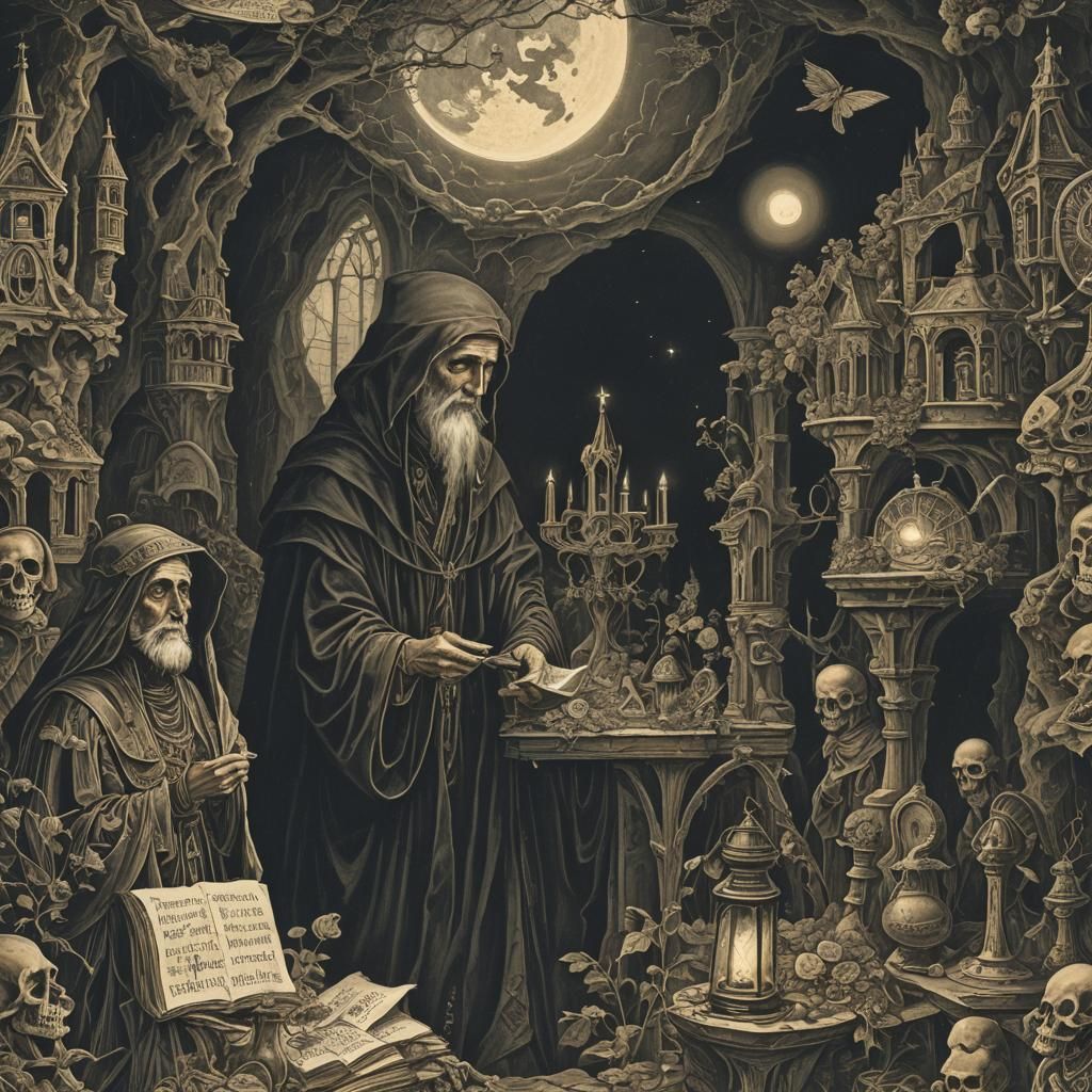 Mystical Journey Through Time: Hyperrealistic Splash Art