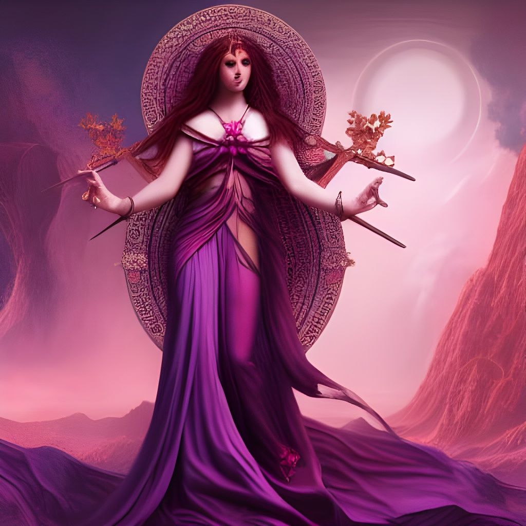 Goddess Babalon: Detailed Matte Painting