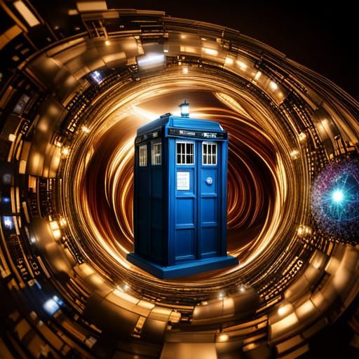 TARDIS in Glass Sphere: Photorealistic CGI Diorama