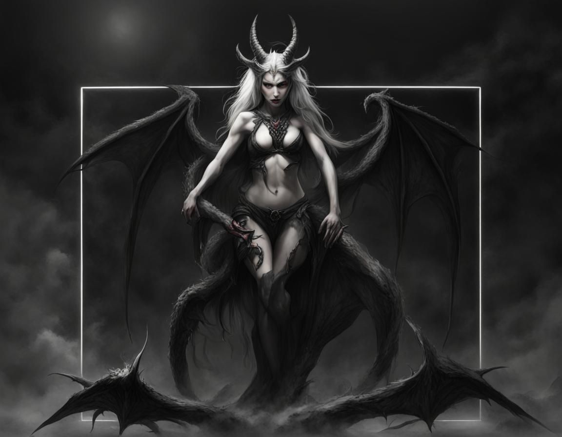 AI Generated Depiction of a Demoness