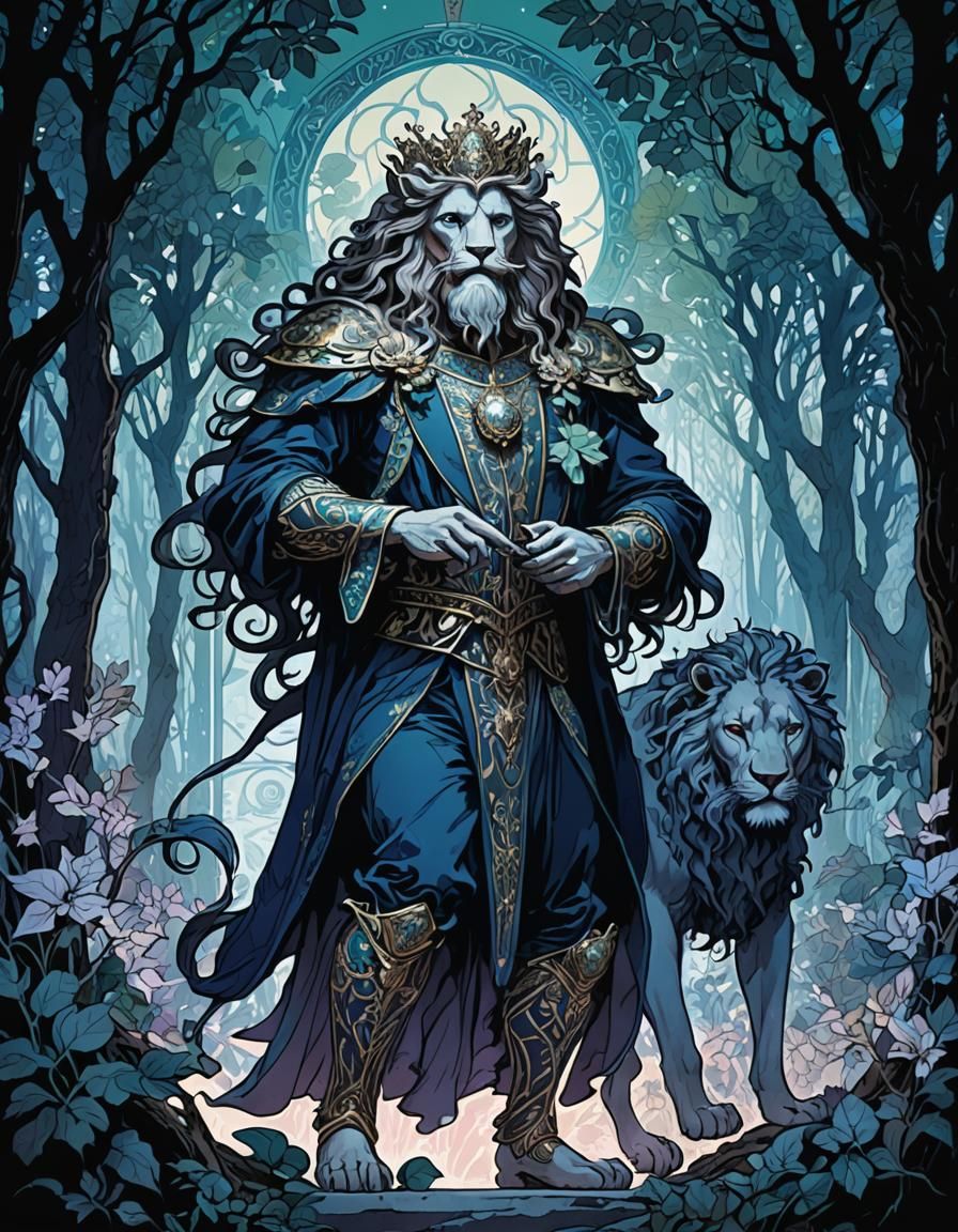 The Emperor: Art Nouveau Tarot Card