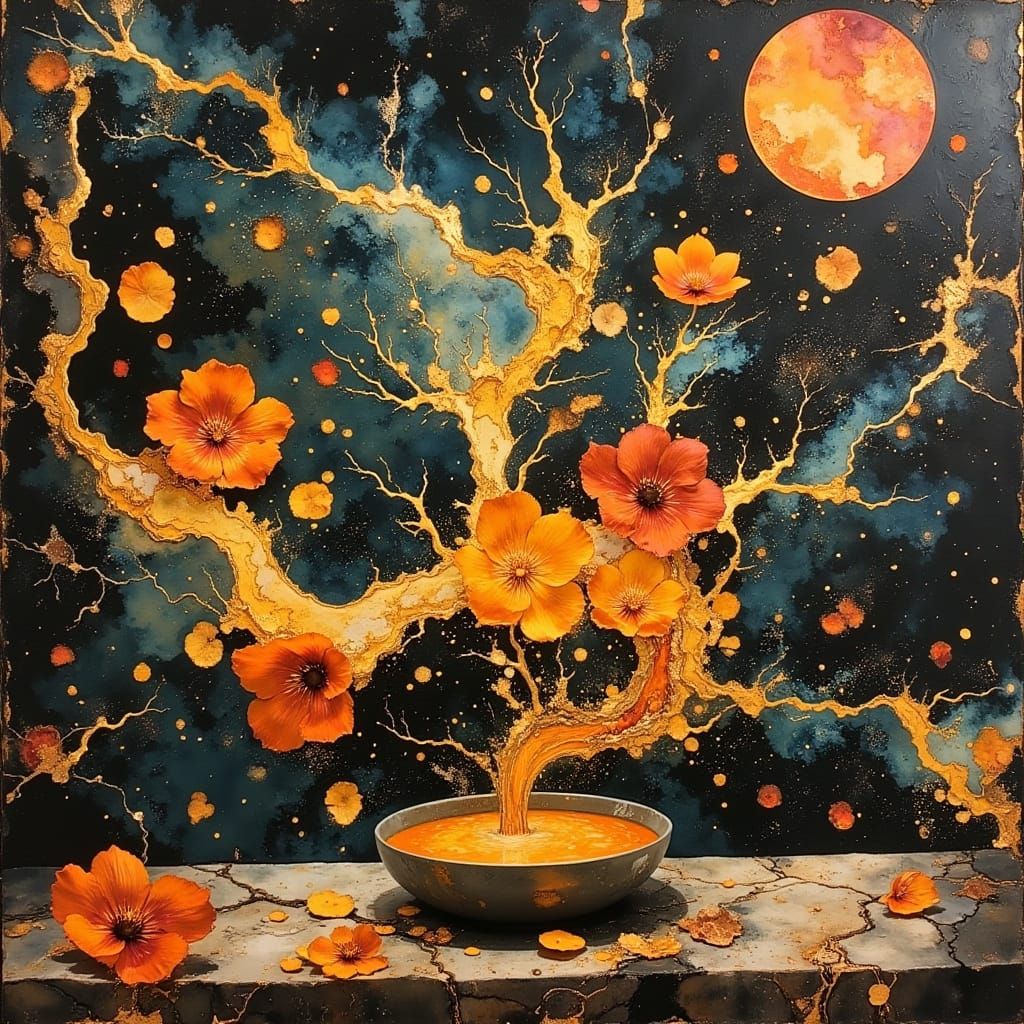 Surreal Kitchen Scene in Hyperkraximalismus Style with Divin...