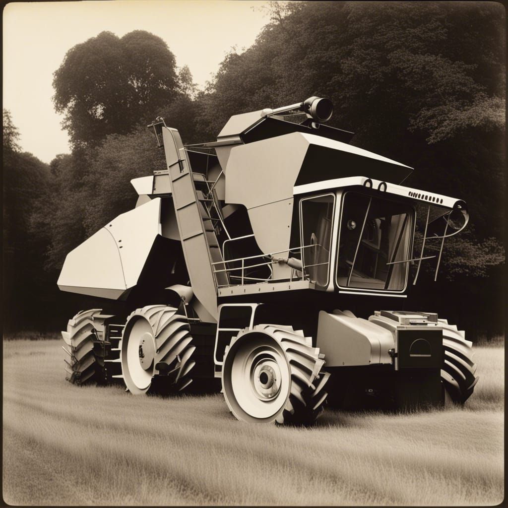 Combine Harvester in Surrealist Style