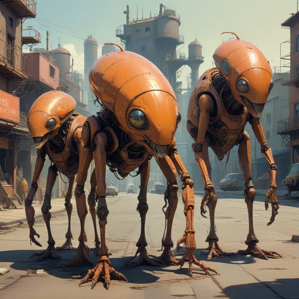 Retrofuturistic Creatures in Whimsical, Crude Linework