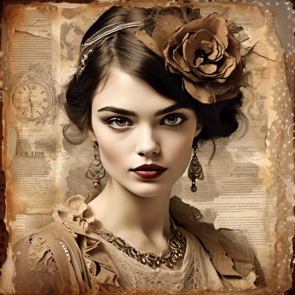 Stunning vintage woman,