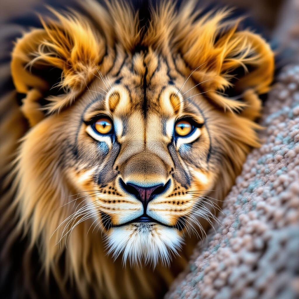 Nebula-Eyed Lion Cub Portrait at Portal's Edge