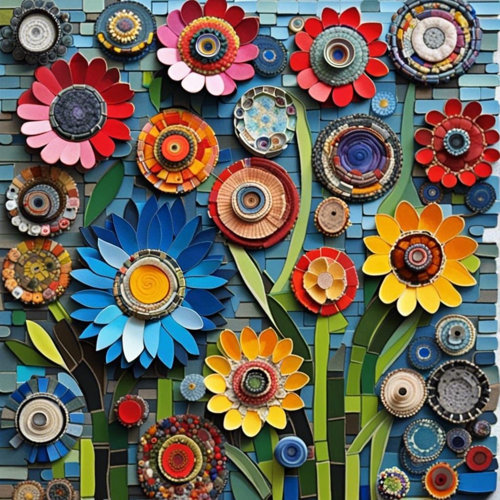 Sustainable Art: Recycled Materials Create Spring Flowers