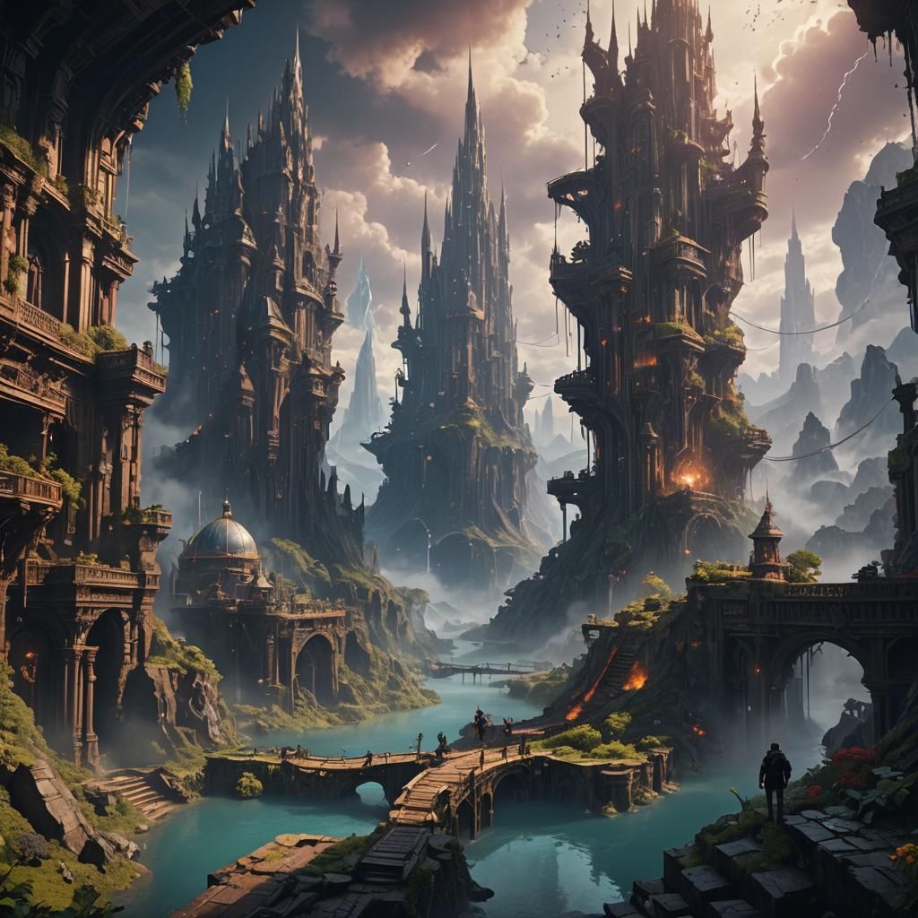 Fantastical Void: A Detailed Matte Painting