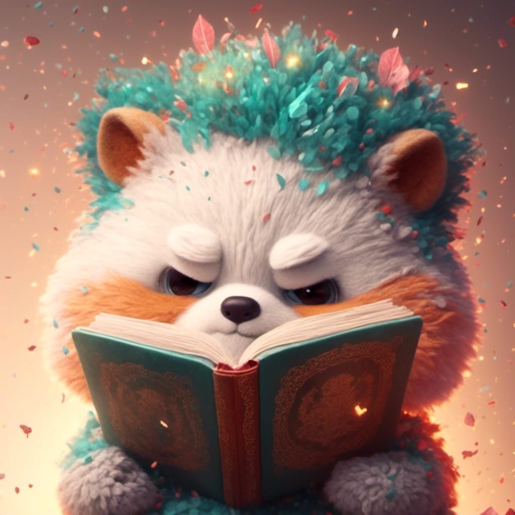 Cartoon Animal Reading Book, Young Version