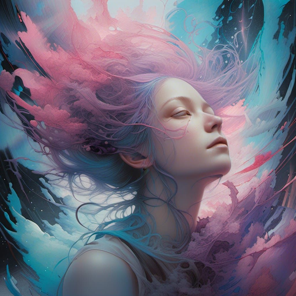 Cosmic Stained Glass Landscape in Hyper-Realistic Detail