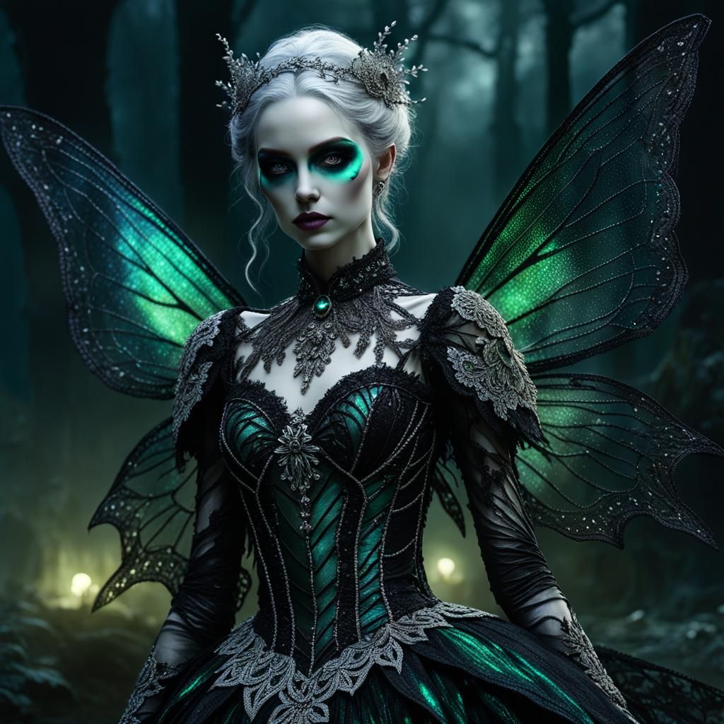 Ethereal Death Fairy in Twilight, Digital Art