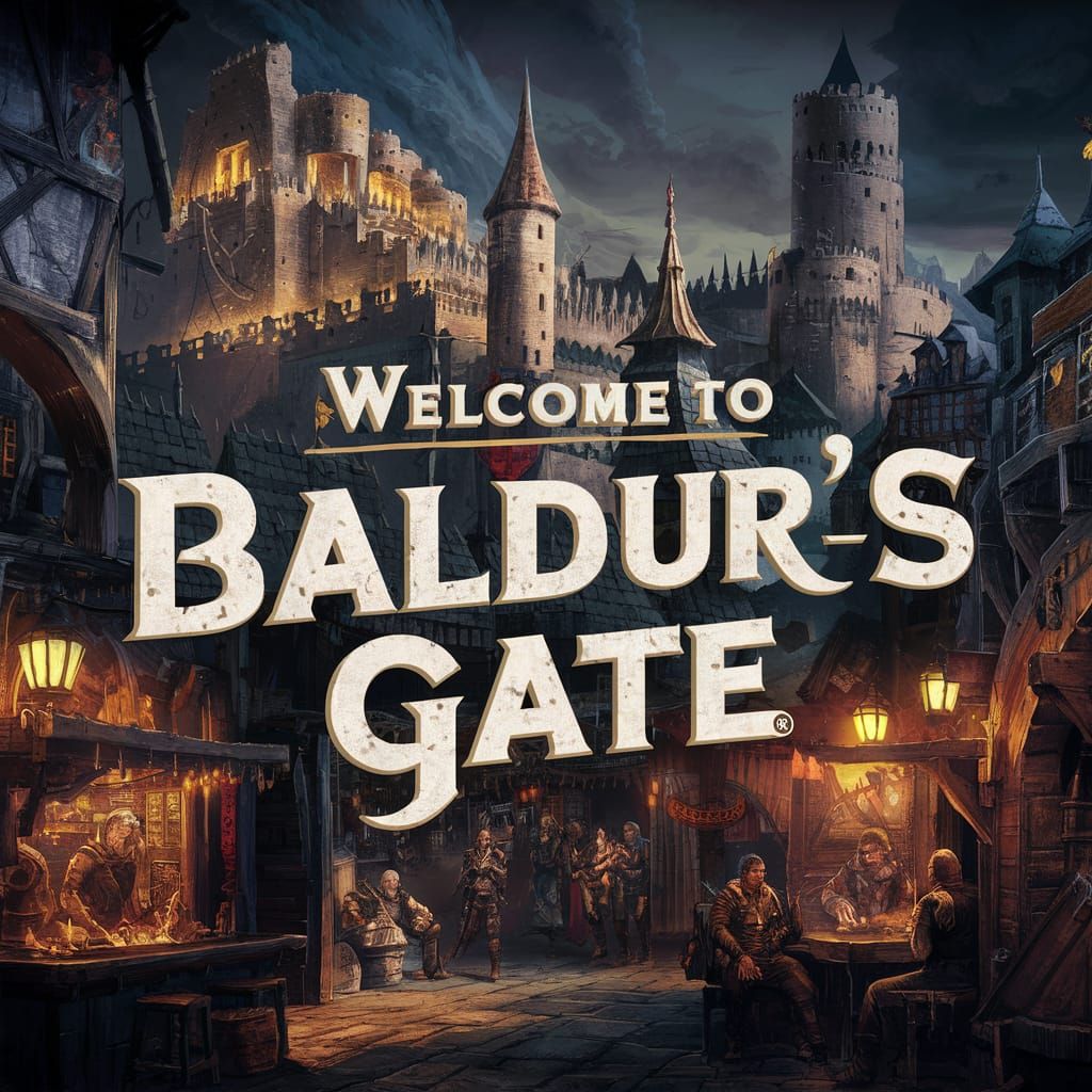 Welcome to Baldur's Gate: A Medieval Cityscape