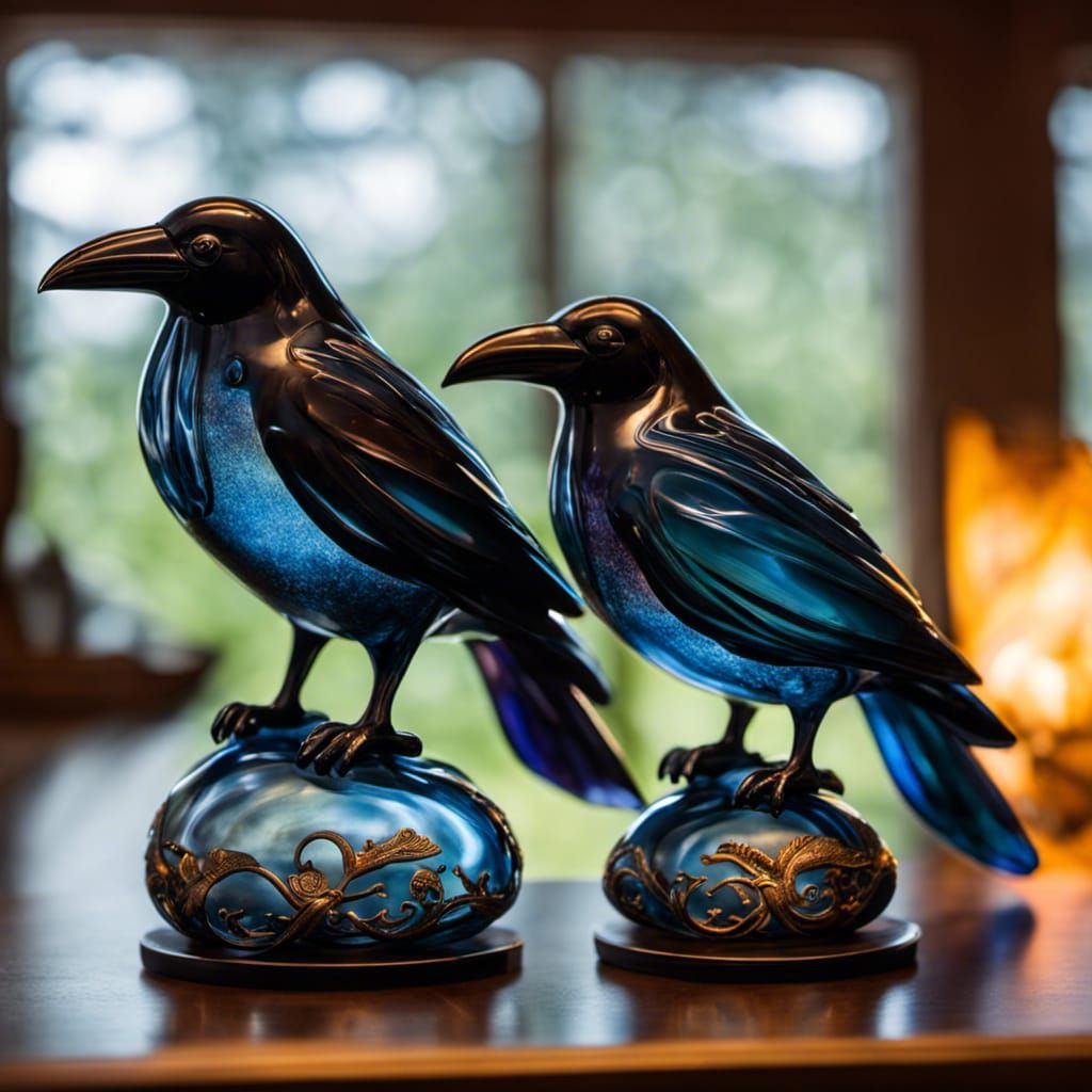 Blown Glass Ravens of Viking Age Sweden