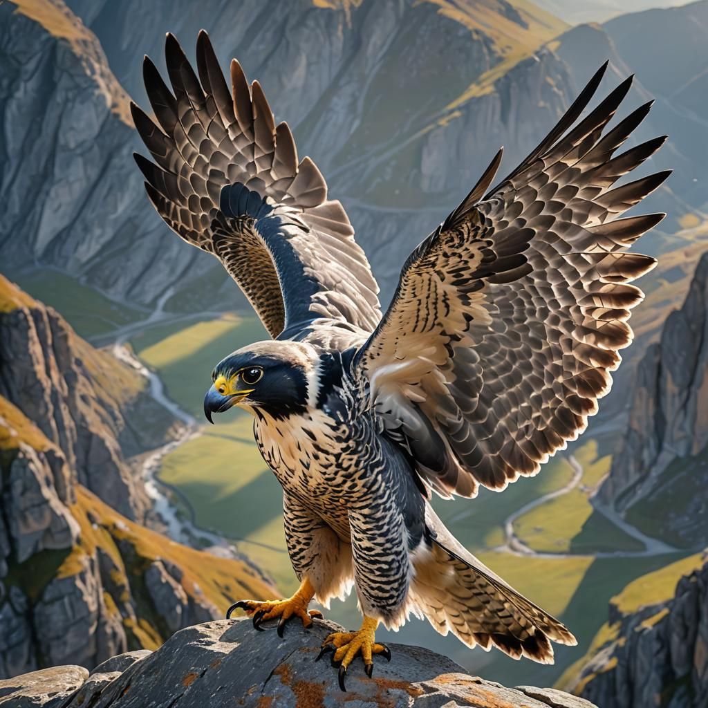 A beautiful and majestic Peregrine Falcon