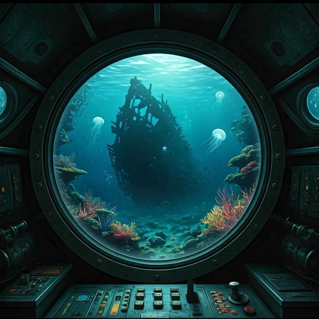 Mysterious Submarine Expedition in a Haunting, Bioluminescen...