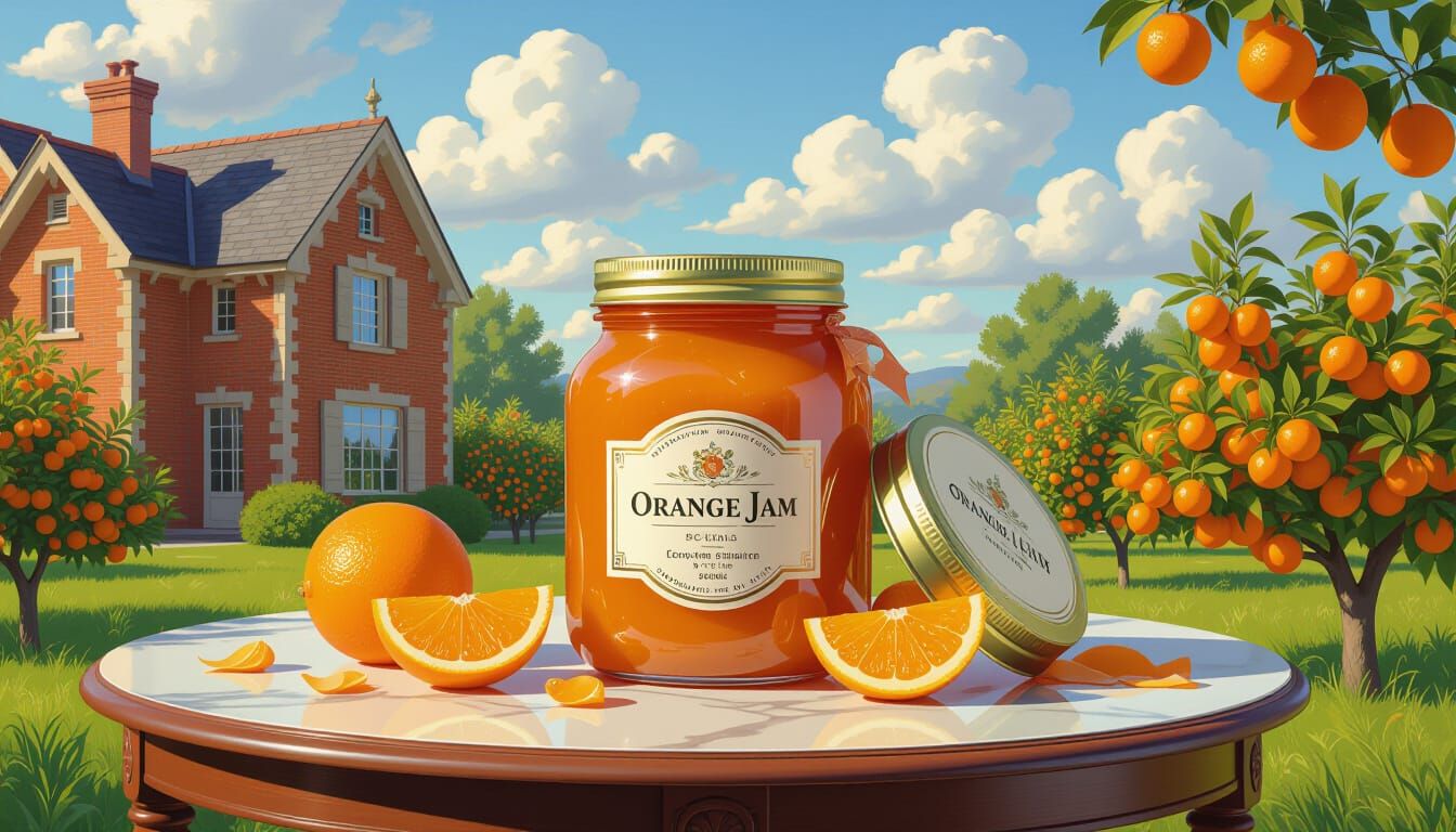 Luxurious Orange Jam Setting on a Royal Table
