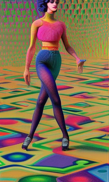 Minotaur Ladies in Psychedelic Photorealism