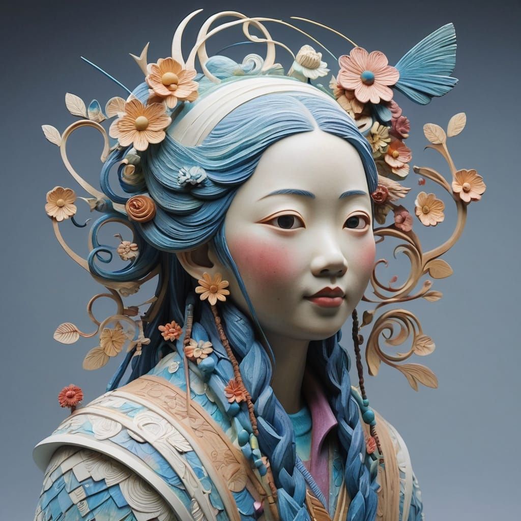 Whimsical Japanese-Style Wood Carvings
