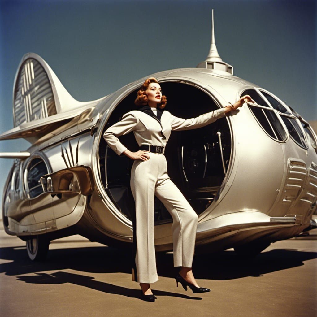 1940s retro sci-fi Holiday camper