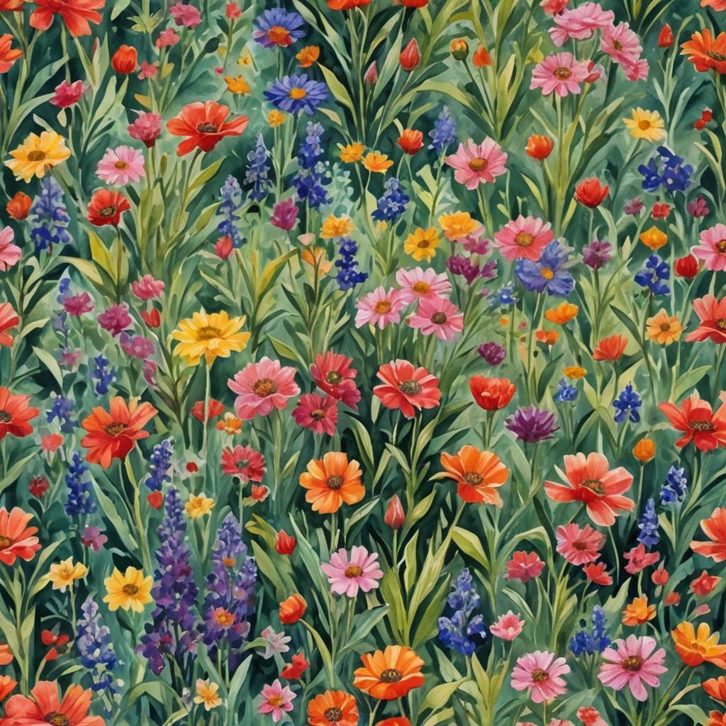 Impressionist Gouache Masterpiece with Thick Brushstrokes