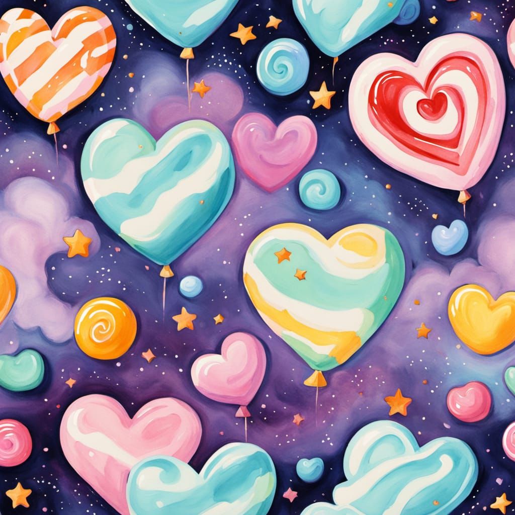 Cosmic Candy Hearts