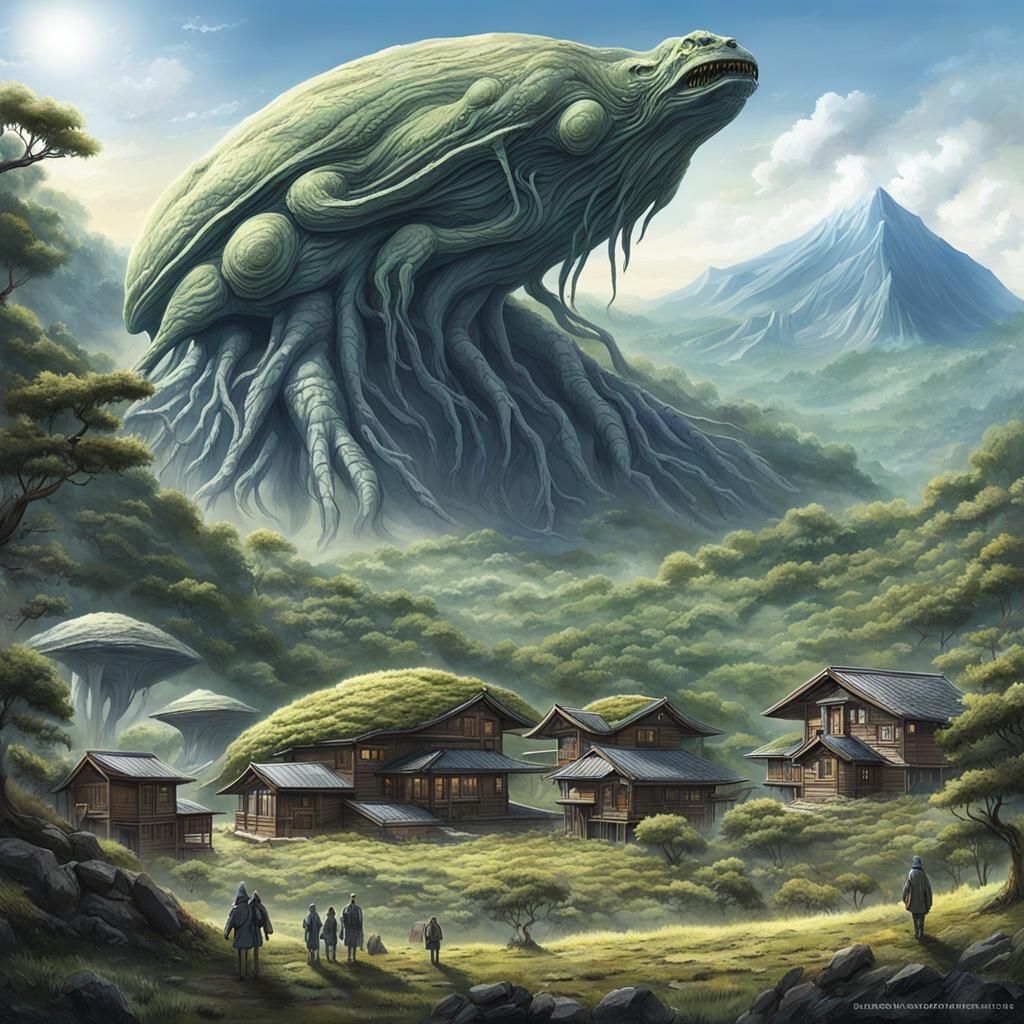 Alien Lifeforms on an Exoplanet: Concept Art