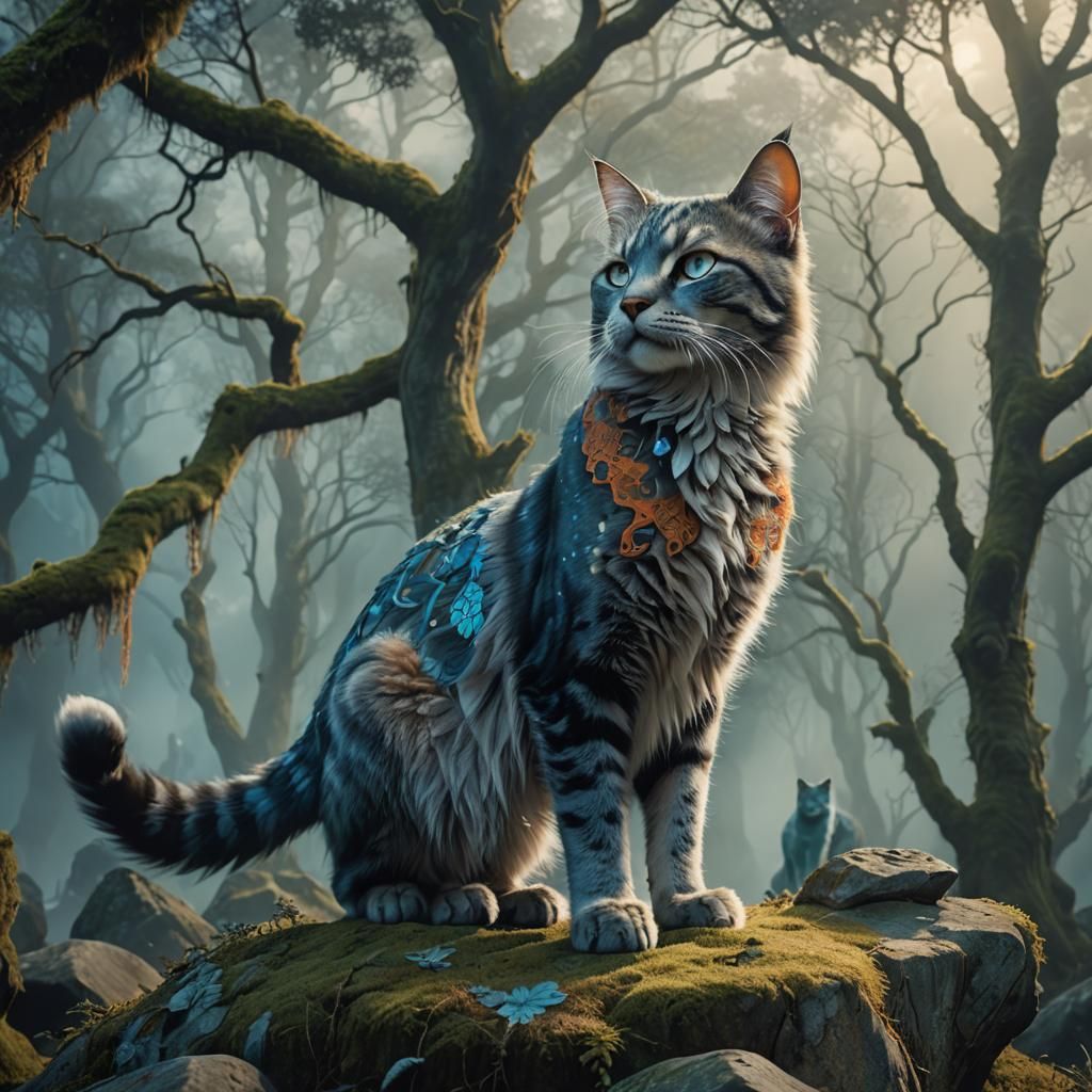 Bluestar in a Mystical Forest: Fantasy Concept Art