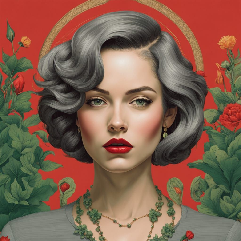 Petite Woman in New Orleans, Retro Style